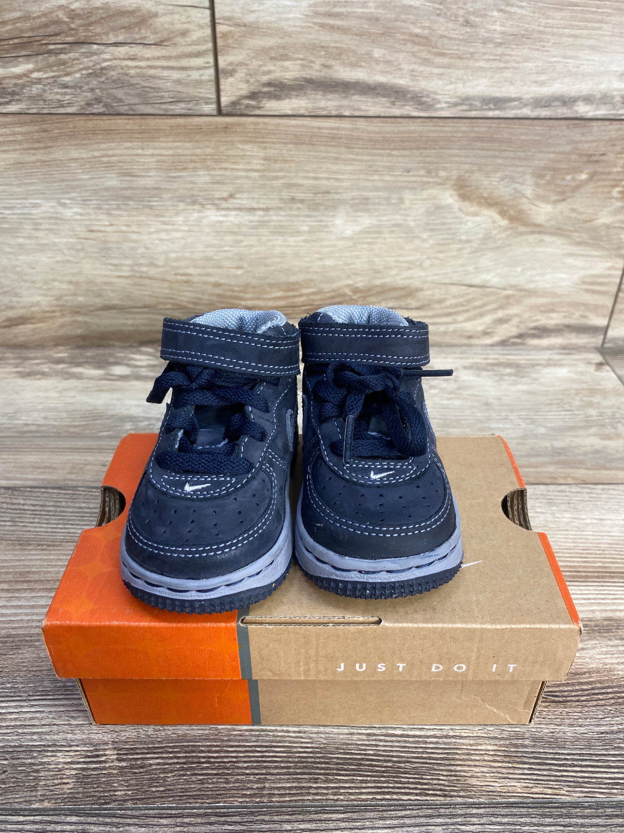 Nike Air Force 1 Mid TD 'Dark Obsidian/Stealth' Sneakers sz 3c