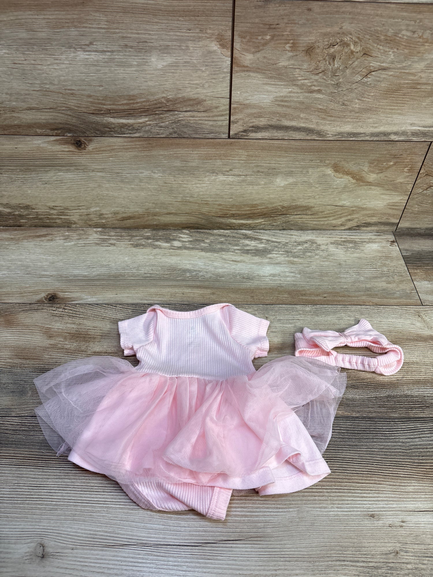 Disney Baby Minnie Mouse 2pc Tutu Bodysuit & Headband Set Pink sz Newborn