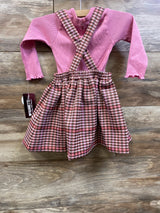 NEW Nannette Baby 2pc Long Sleeve Ribbed Bodysuit & Skirtall Set Pink sz 12m