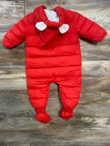 Hooded Snow Suit Red sz 6-9m