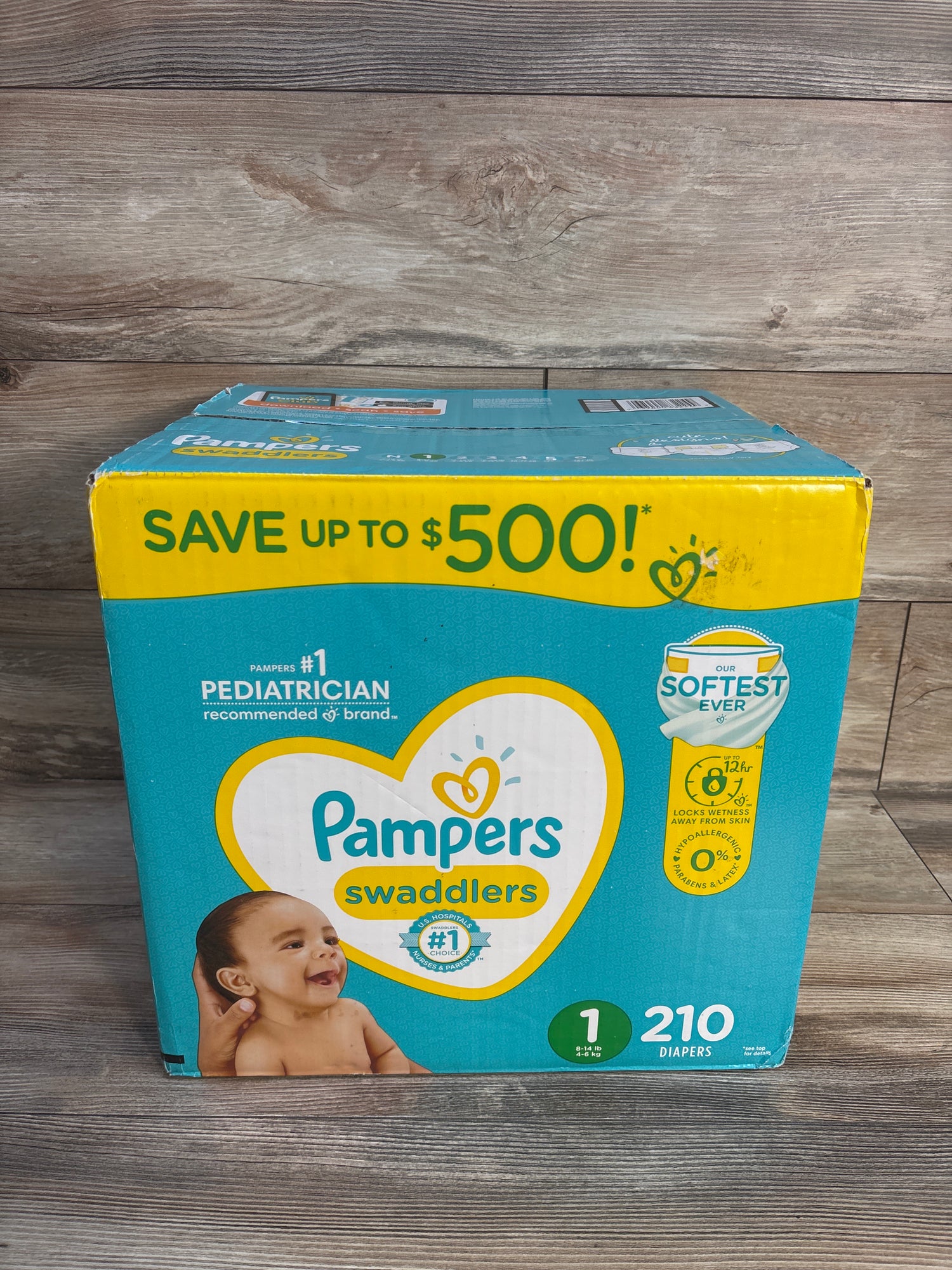 NEW Pampers Swaddlers Diapers Size 1, 210ct