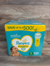 NEW Pampers Swaddlers Diapers Size 1, 210ct