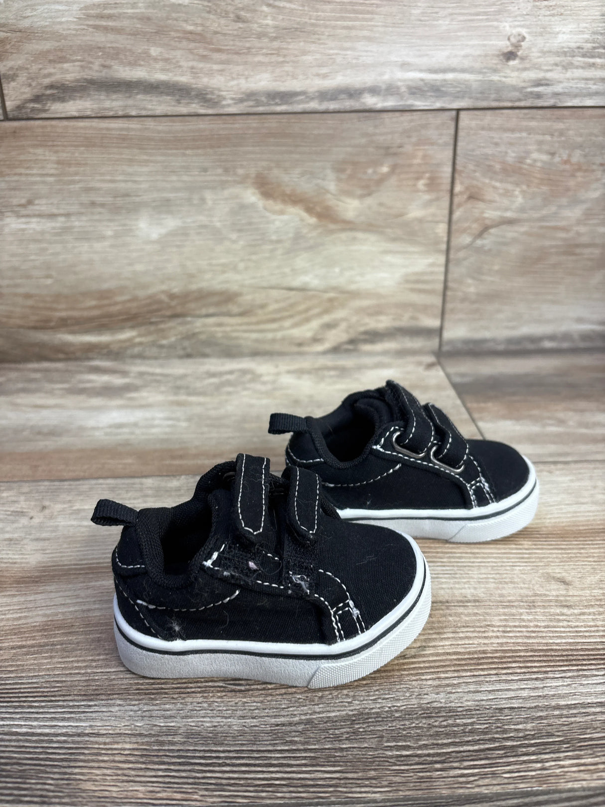 Wonder Nation Canvas Skate Sneakers, Black sz 2c