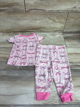 Mon Petit 2pc Pajama Set Pink sz 12m