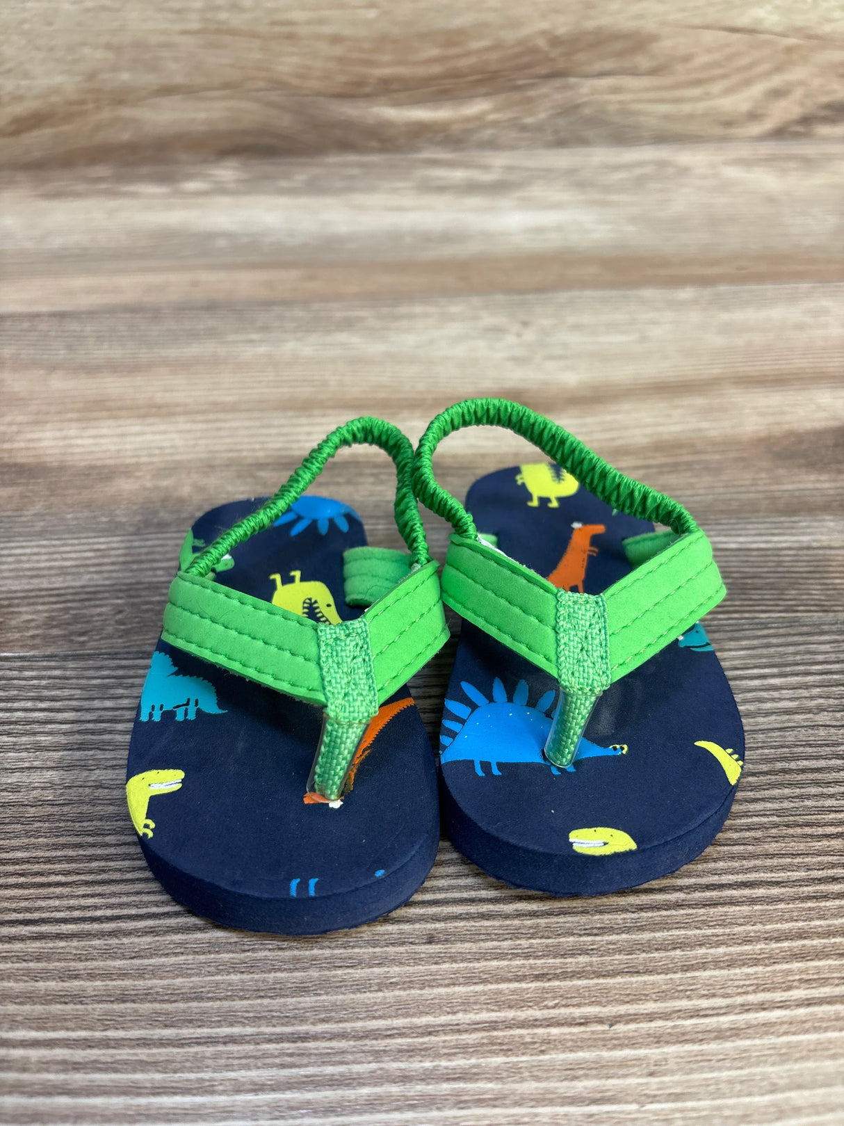 Carter's Brodie Flip Flops Dinosaurs Navy sz 1/2c