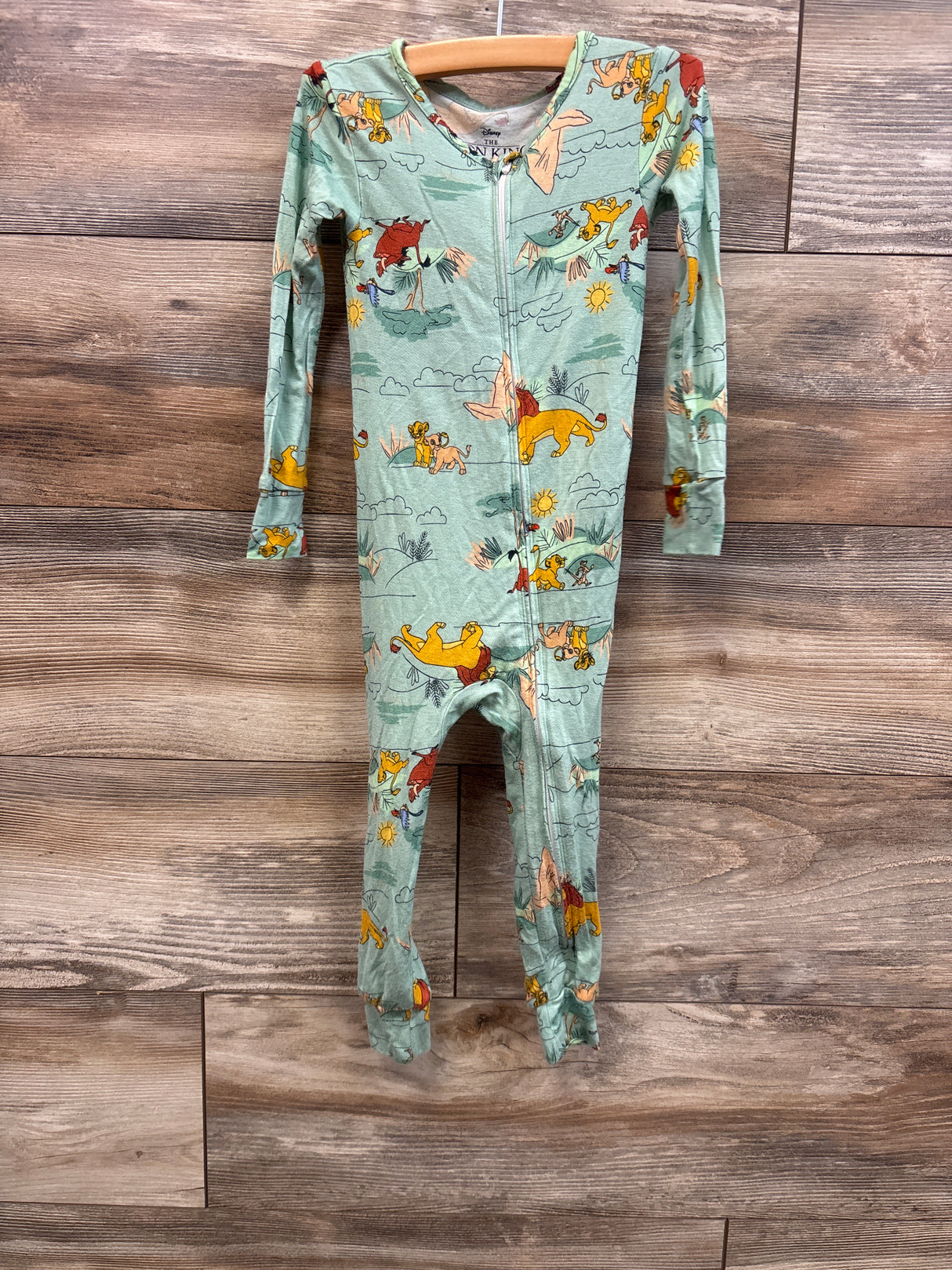 Disney The Lion King Footless Viscose Sleeper Green sz 2T