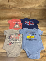 Lyrics by Lennon & McCartney 4pk The Beatles Bodysuits Blue sz 6-9m