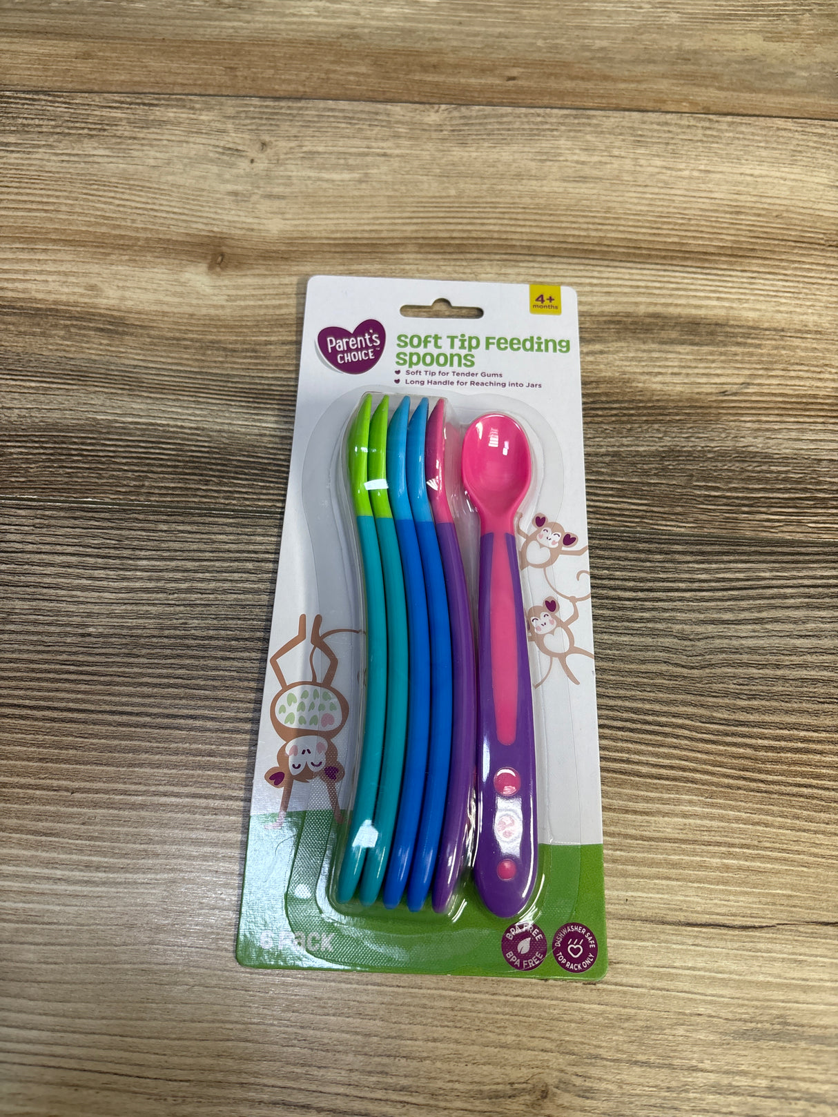 NEW Parent's Choice 6pk Soft Tip Feeding Spoons 4m+