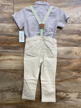 NEW Cat & Jack 4pc Suspender Set Grey sz 2T