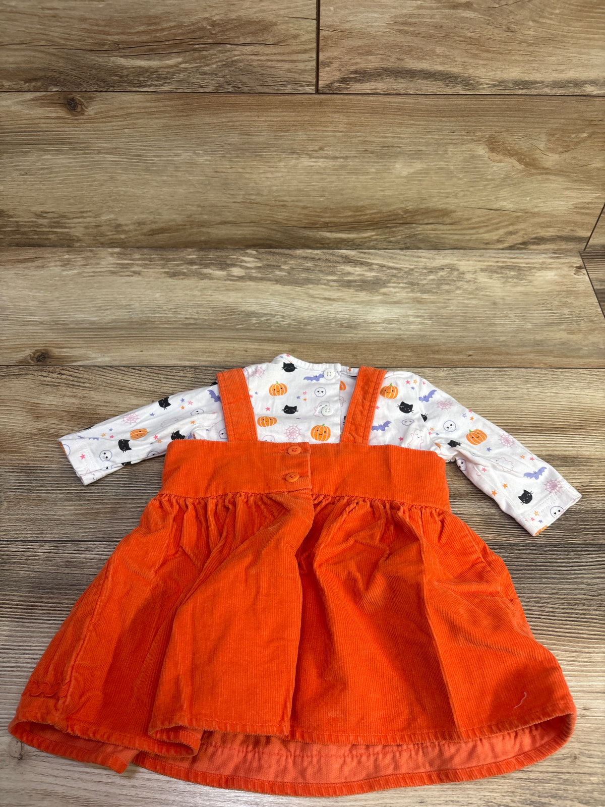 Goodlad 2pc Halloween Shirt & Corduroy Skirtall Set White sz 6m