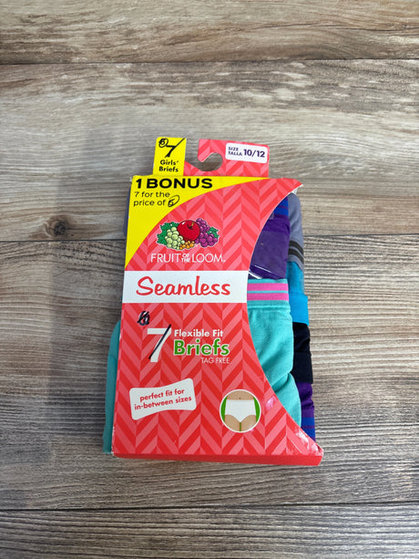 NEW Fruit of the Loom Girls' Seamless Brief Underwear, 6 Pack sz 10/12 - Me n Mommy To Be