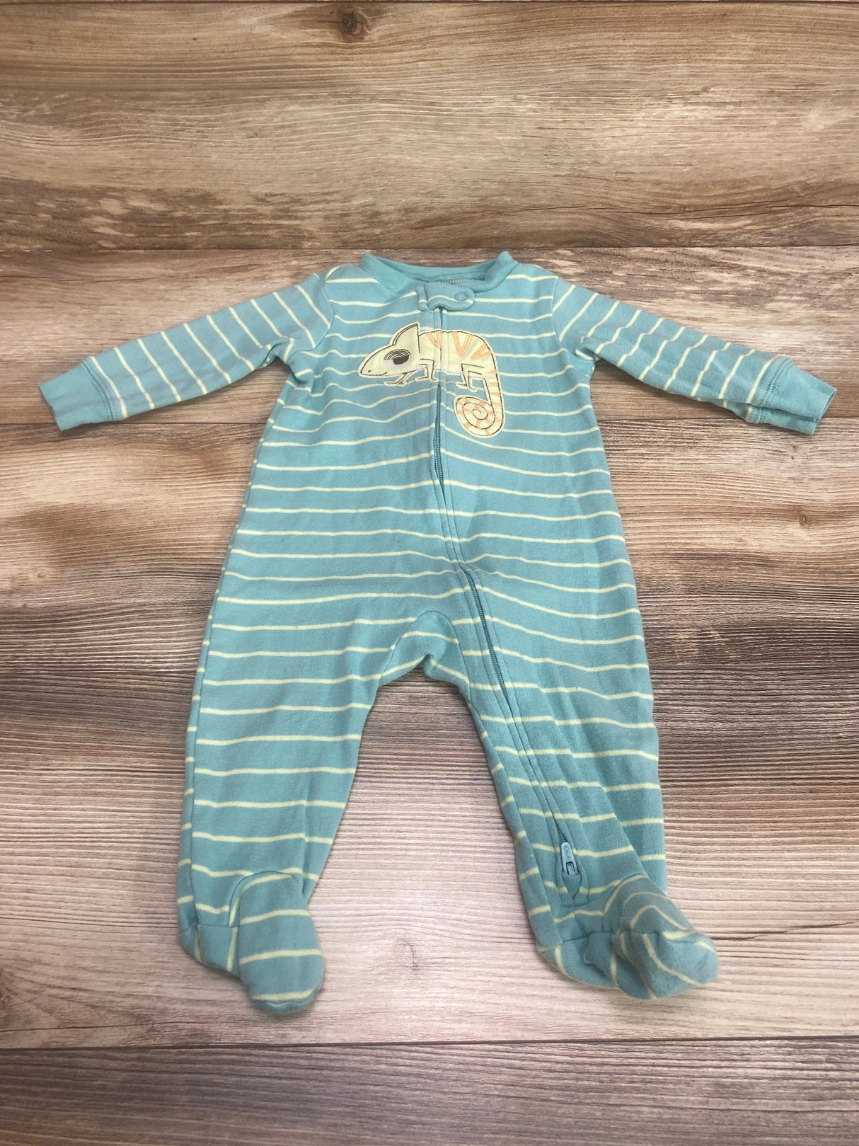 Carter's Striped Sleeper Green sz 6m