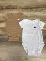 Nike 2pk Bodysuits Tan/White sz 3m
