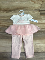 NEW Carter's 2pc Daddy's Little Princess Bodysuit & Tulle Skeggings Set White sz 6m