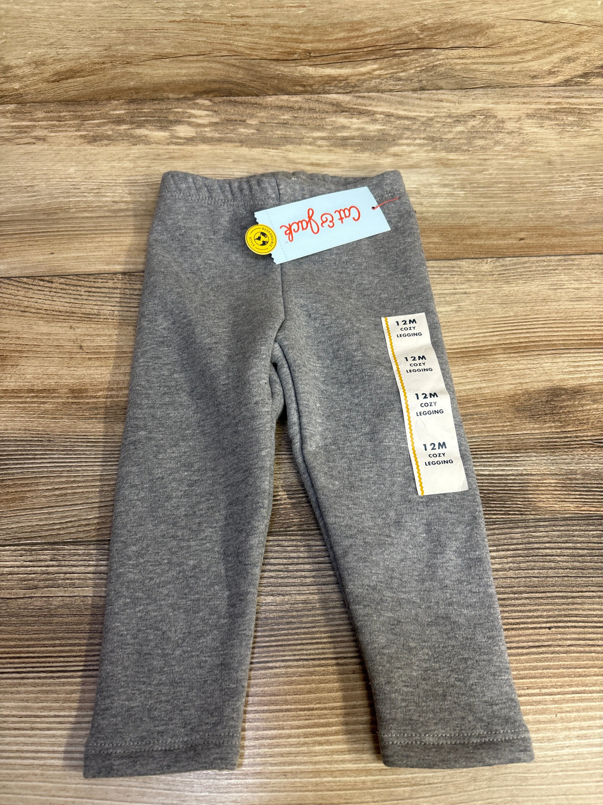 NEW Cat & Jack Fleece Lined Leggings Grey sz 12m