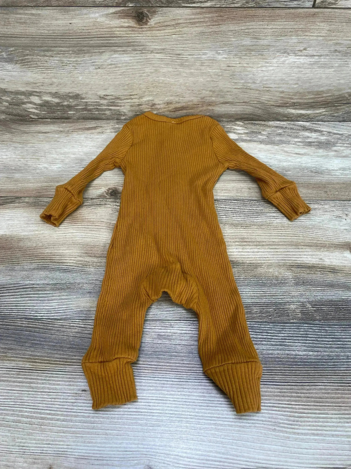 Ribbed Henley Coverall Brown sz 3m