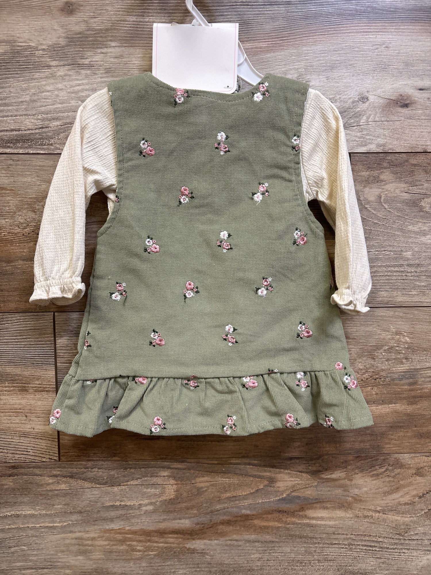 NWOT Nicole Miller 3pc Bodysuit, Skirtall, & Headband Set Beige sz 12m
