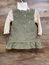 NWOT Nicole Miller 3pc Bodysuit, Skirtall, & Headband Set Beige sz 12m