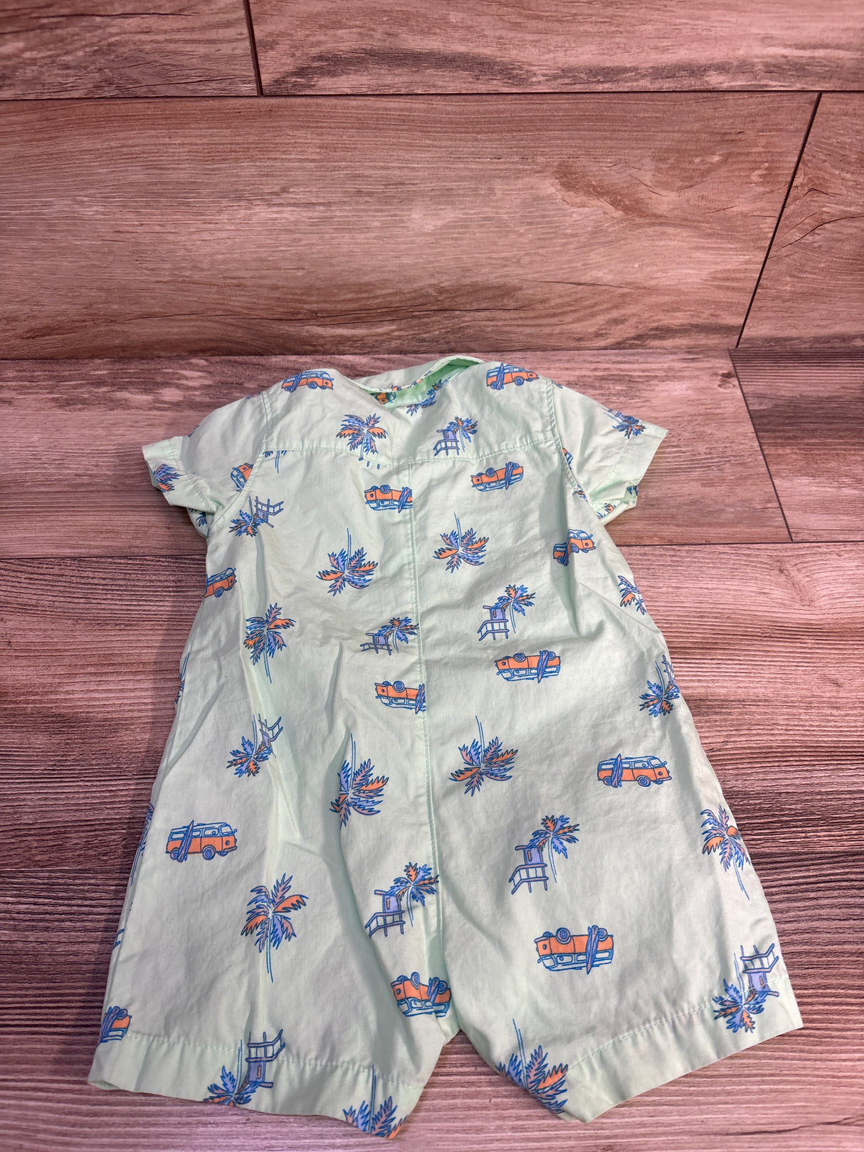 Carter's Polo Shortie Romper Green sz 9m