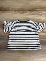 Janie & Jack x Disney Minnie Mouse Striped Ruffle Top White sz 6-12m