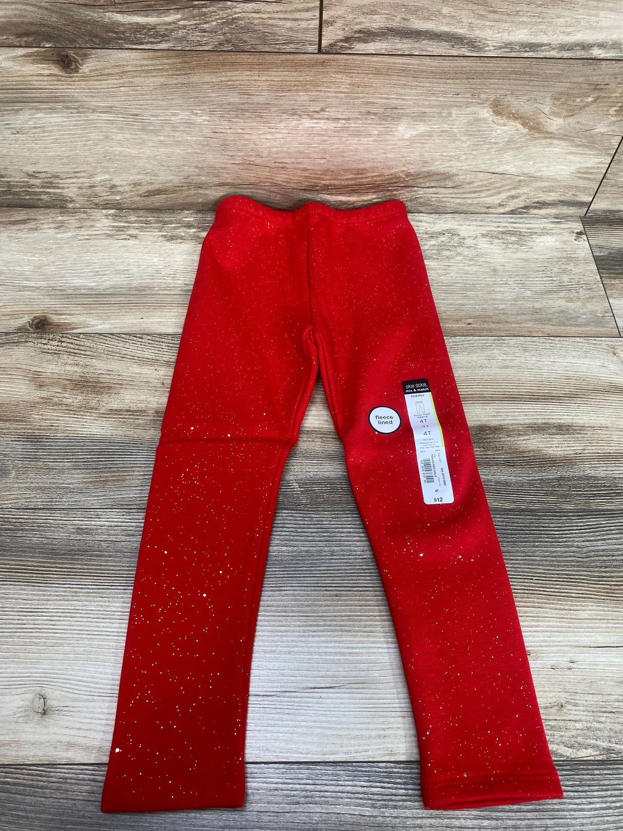 NEW Okie Dokie Tokyo Red Fleece Lined Legging sz 4T