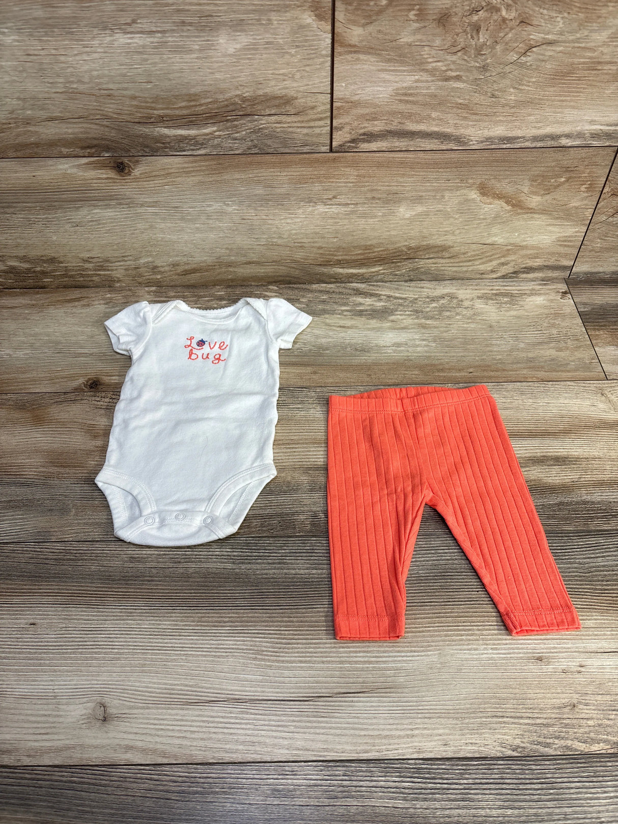 Carter's 2pc Love Bug Bodysuit Set White sz 3m