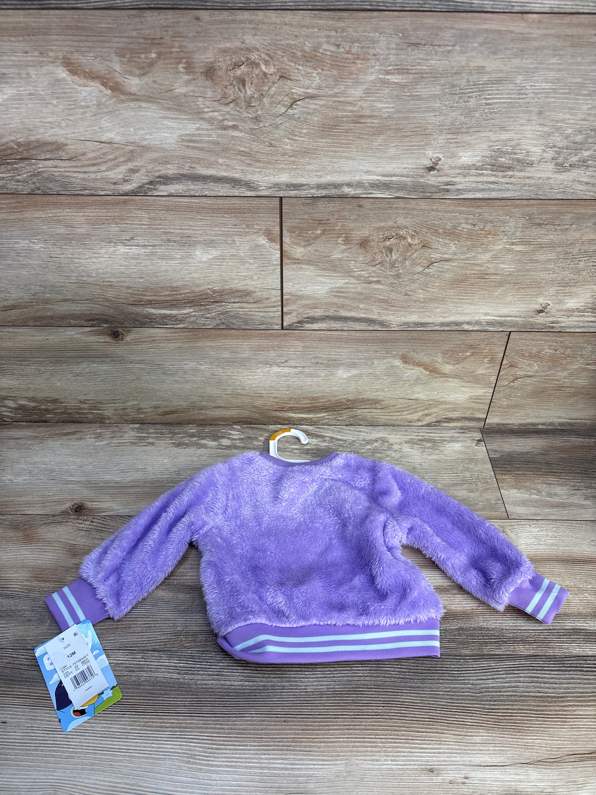 NEW Bluey Plush Sweatshirt Purple sz 12m