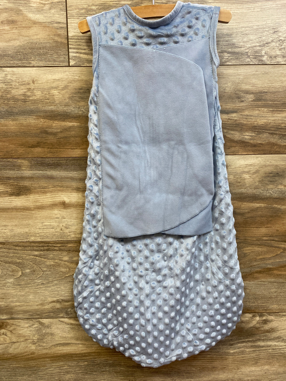 BSTOPPT Minky Dot 3-Way Adjustable Sleep Sack Swaddle Blue sz 6-12m