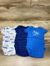 Just One You 3pk Bodysuits Blue sz 3m