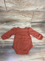 NEW Okie Dokie Long Puff Sleeve Bodysuit Terra Cotta sz 6m