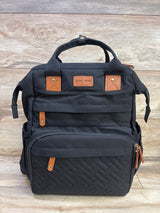 Good Mum Diaper Bag Backpack w/ Changing Station & Sunshade Black