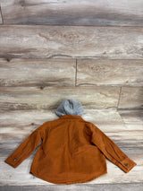 NEW Old Navy Hooded Button-Front Twill Shirt in Oolong Tea sz 3T