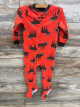 Carter's Moose Print Blanket Sleeper Orange sz 2T