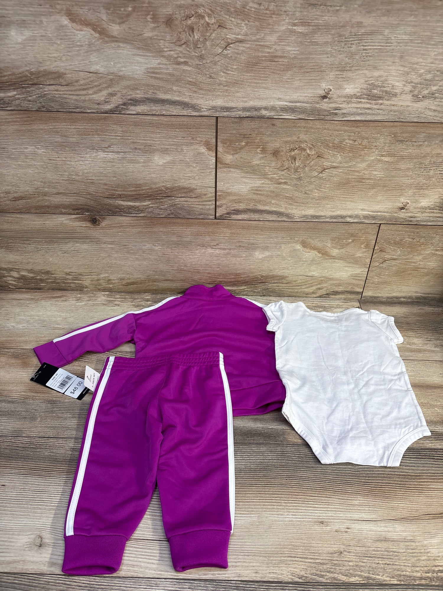 NEW Adidas 3pc Tracksuit Set Purple sz 6m