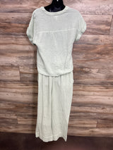 Isabel Maternity Muslin Shirt & Joggers 2pc Set Green sz Medium