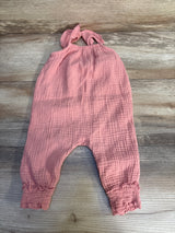 Sleeveless Muslin Romper Pink sz 6m