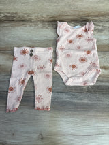 Emily and Oliver 2pc Sunshine Bodysuit & Pants Pink sz 0-3m