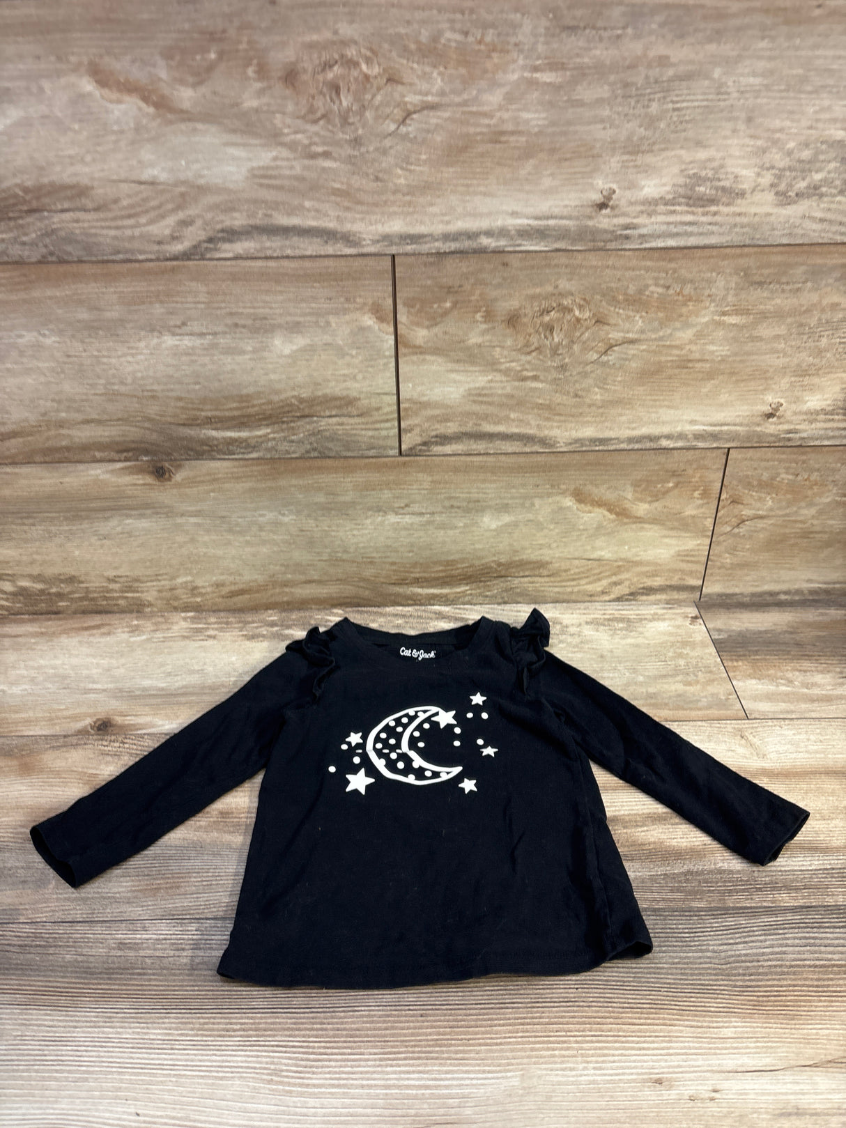 Cat & Jack Moon Shirt Black sz 3T