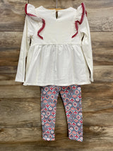 Rachel Zoe 2pc Embroidered Shirt & Leggings White sz 3T