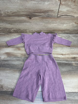 Baby Gap Eyelet Sweater Set Purple sz 6-12