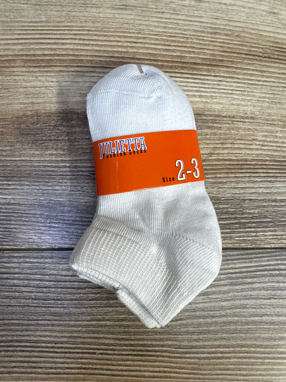 NEW Julietta 3pk Solid Socks White sz 2-3T