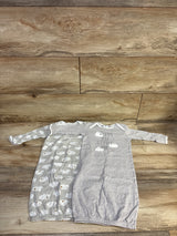 Gerber 2pk Sleep Sacks Grey sz 0-6m