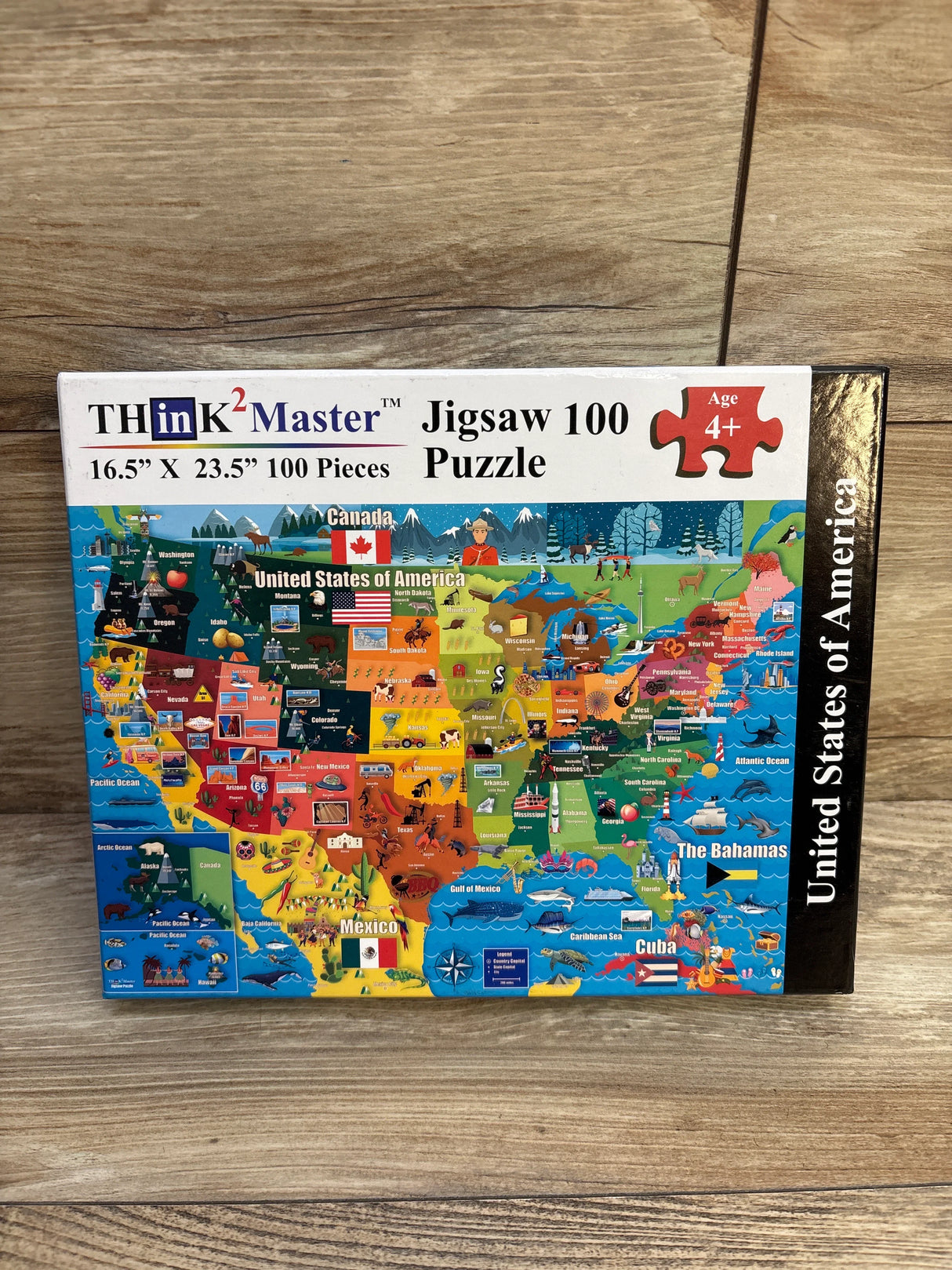 Think2Master United States Map 100pc Jigsaw Puzzle