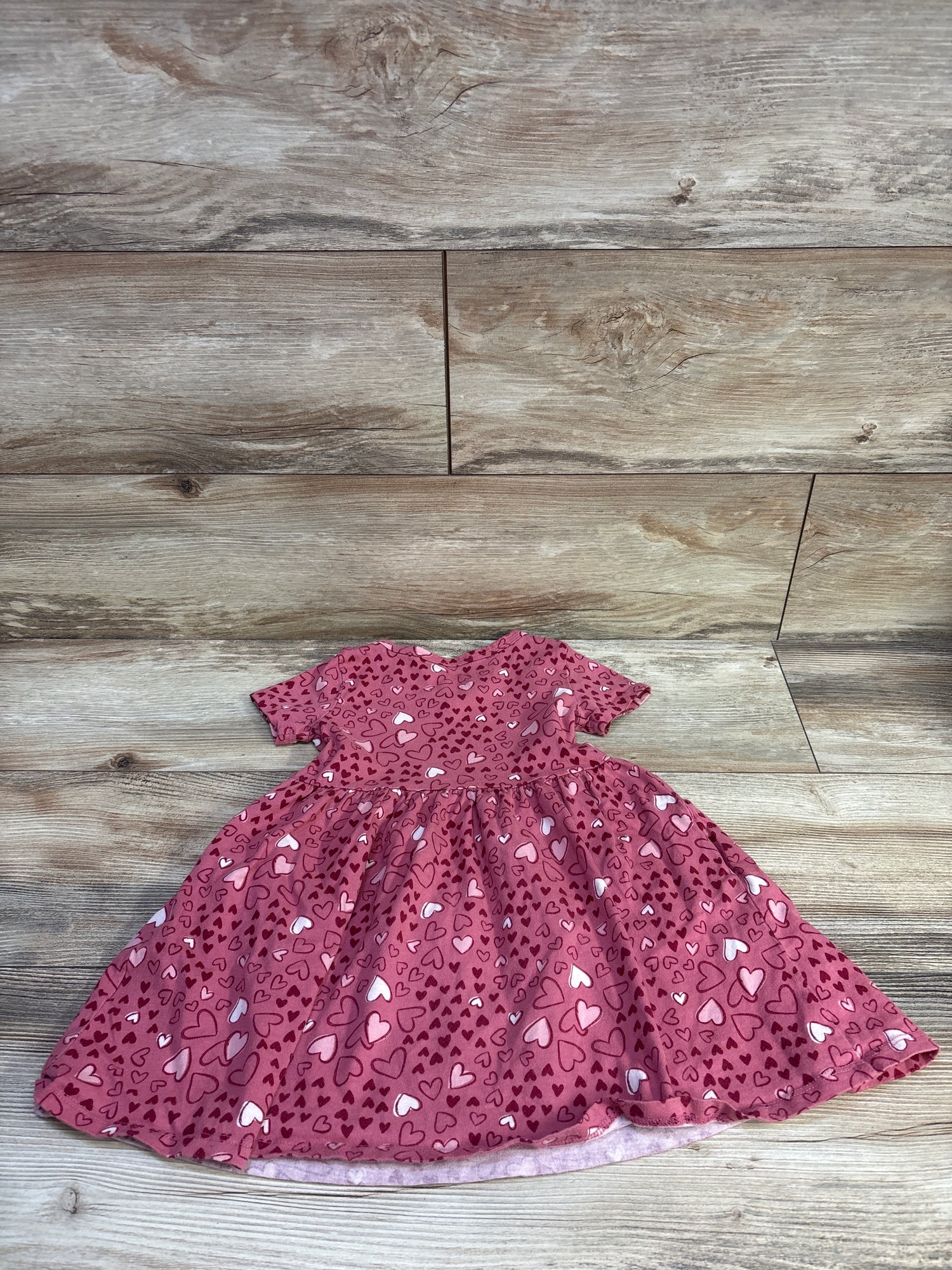 Jumping Beans Heart Print Dress Pink sz 3T