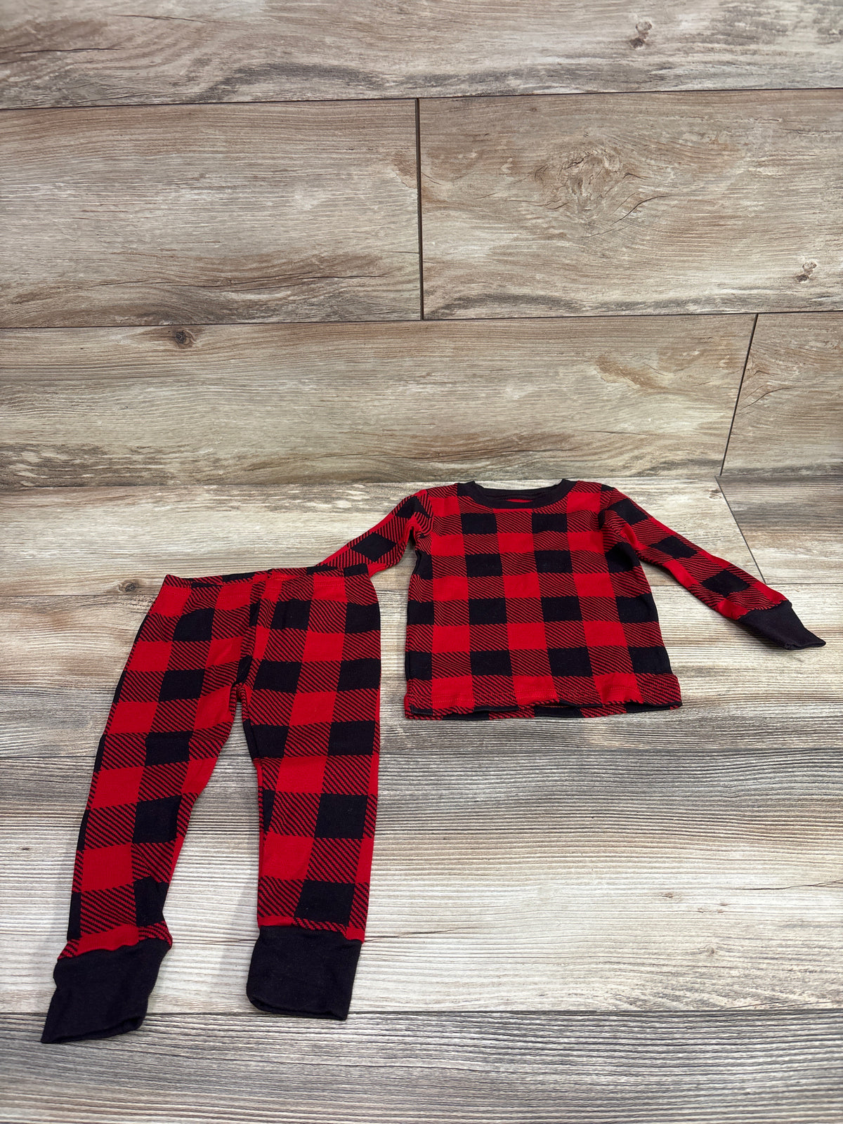 Carter's 2pc Plaid Pajama Set Red sz 12m