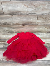 Arshiner Long Sleeve Tulle Dress Red sz 3/4T