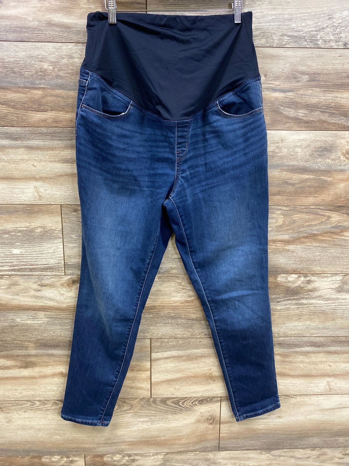 Isabel Maternity Crossover Skinny Jeans Blue sz Large