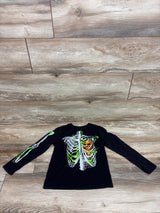 Way To Celebrate! Halloween Long Sleeve Skeleton Shirt Black sz 4/5T