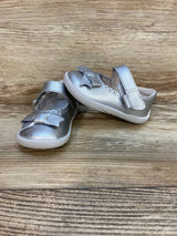 Pediped Grip 'n' Go Betty Mary Janes Silver sz 4/4.5c