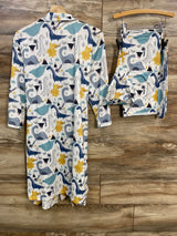 FYMNSI 4pc Maternity Robe and Baby Receiving Blanket Robe and Swaddle Set sz L/XL